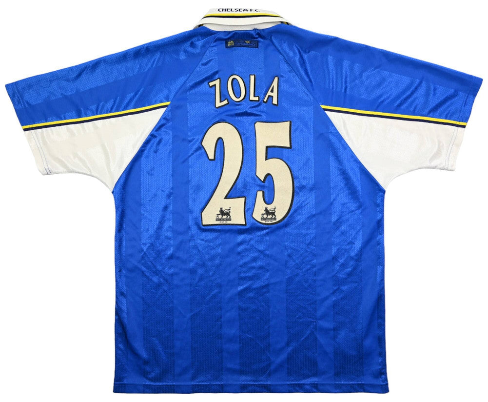 Maillot Chelsea 1997-99 Umbro Domicile Zola Vintage XL