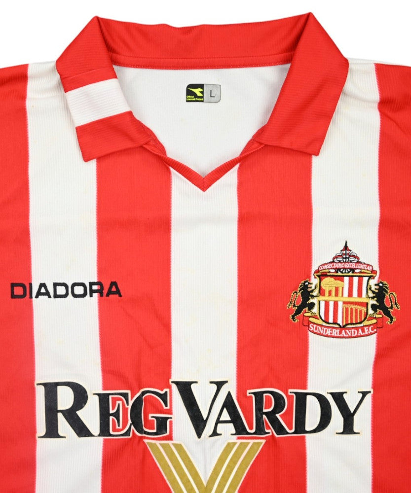 Maillot Sunderland 2004-05 Domicile Diadora Manches Longues Vintage