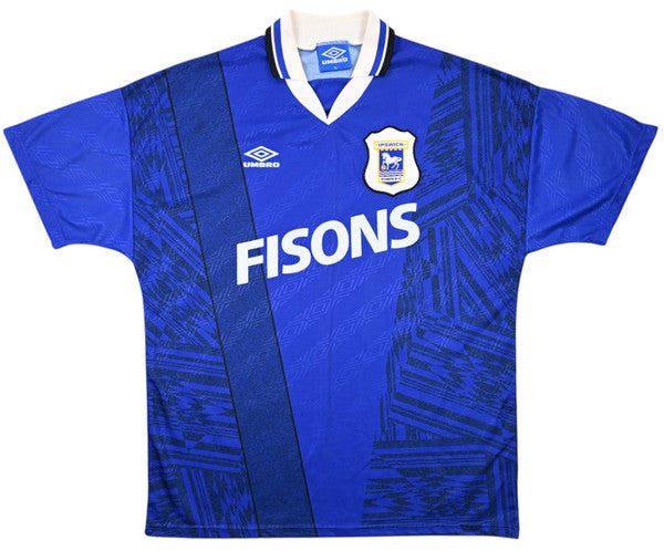 Maillot Ipswich Town 1994-95 Domicile Umbro FISONS vintage