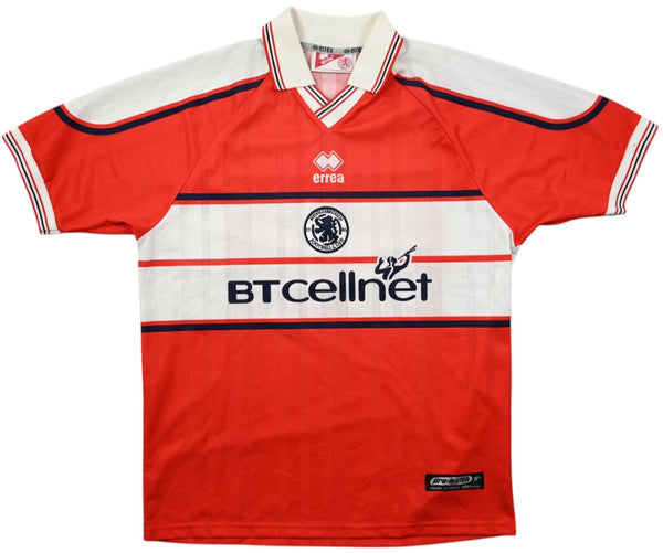 Maillot Middlesbrough 2000-01 Domicile Errea BT Cellnet vintage