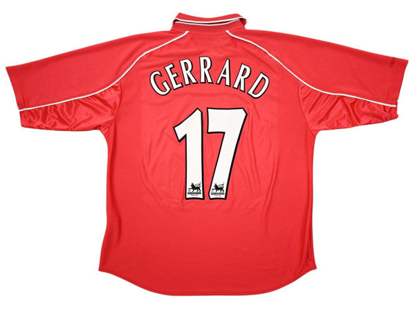Maillot Liverpool 2000-02 Reebok Domicile Gerrard vintage L
