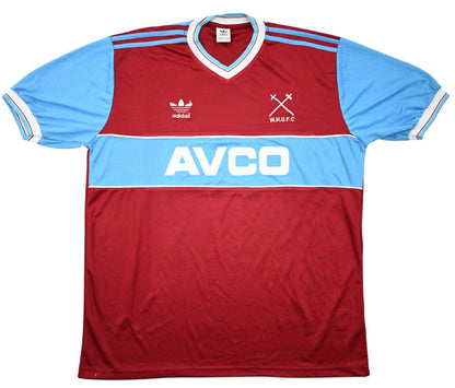 Maillot West Ham Adidas 1983-85 AVCO Vintage Domicile 4XL