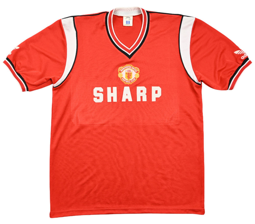 Maillot Manchester United 1984-86 Adidas SHARP Domicile vintage L
