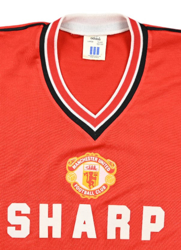 Maillot Manchester United 1984-86 Adidas SHARP Domicile vintage L