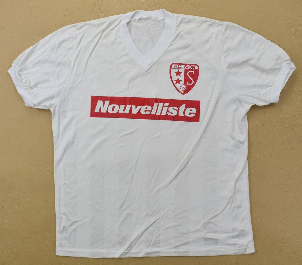 Maillot FC Sion 1985-86 Domicile Vintage Nouvelliste – Taille L