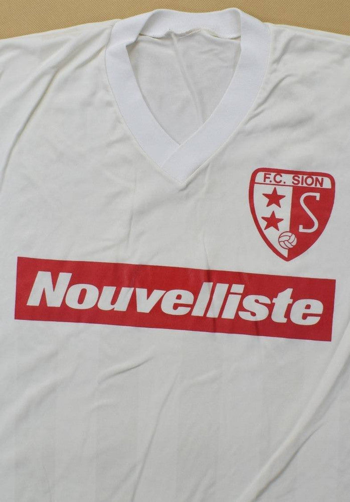 Maillot FC Sion 1985-86 Domicile Vintage Nouvelliste – Taille L