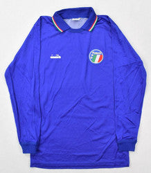 Maillot Italie Domicile Manches Longues Diadora 1986-1990 Vintage