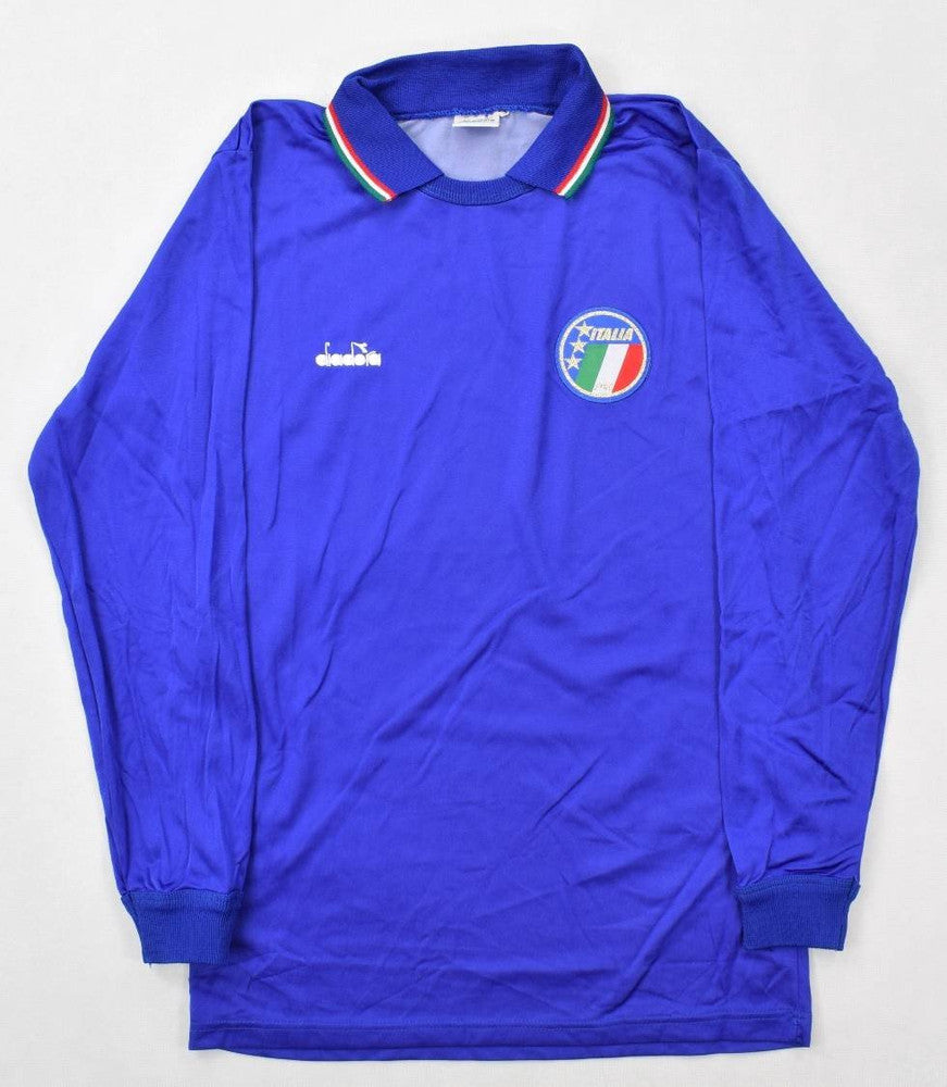 Maillot Italie Domicile Manches Longues Diadora 1986-1990 Vintage