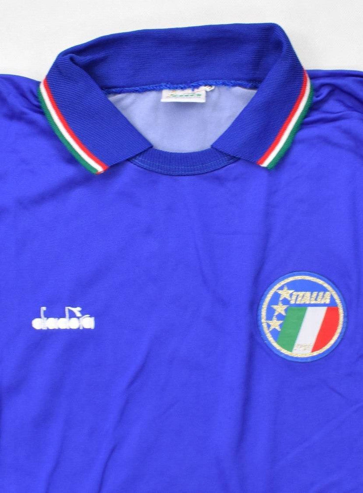 Maillot Italie Domicile Manches Longues Diadora 1986-1990 Vintage