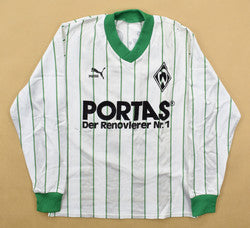 Maillot Werder Bremen Domicile Puma 1987-90 Vintage Manches Longues