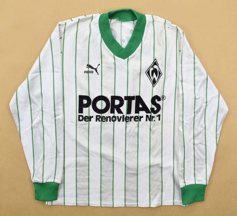 Maillot Werder Bremen Domicile Puma 1987-90 Vintage Manches Longues