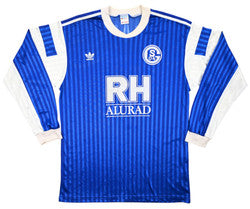 Maillot Schalke 04 1988-89 Domicile Adidas Match Issue Vintage