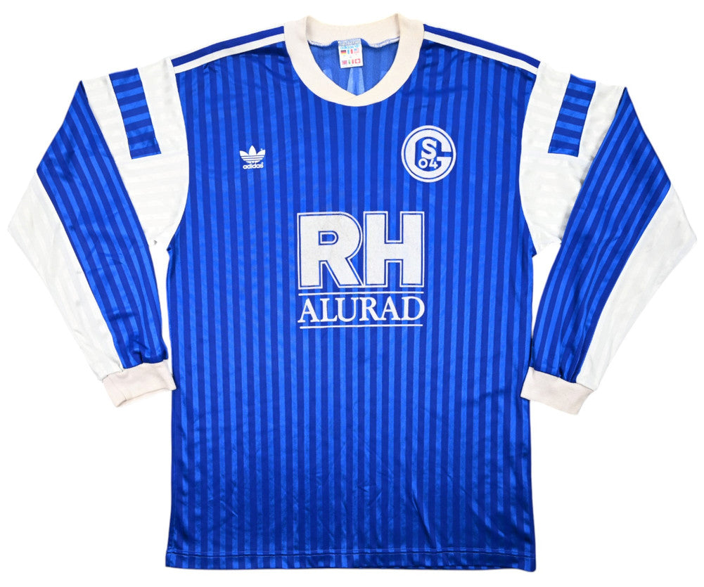 Maillot Schalke 04 1988-89 Domicile Adidas Match Issue Vintage