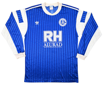 Maillot Schalke 04 1988-89 Domicile Adidas Match Issue Vintage