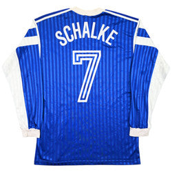 Maillot Schalke 04 1988-89 Domicile Adidas Match Issue Vintage