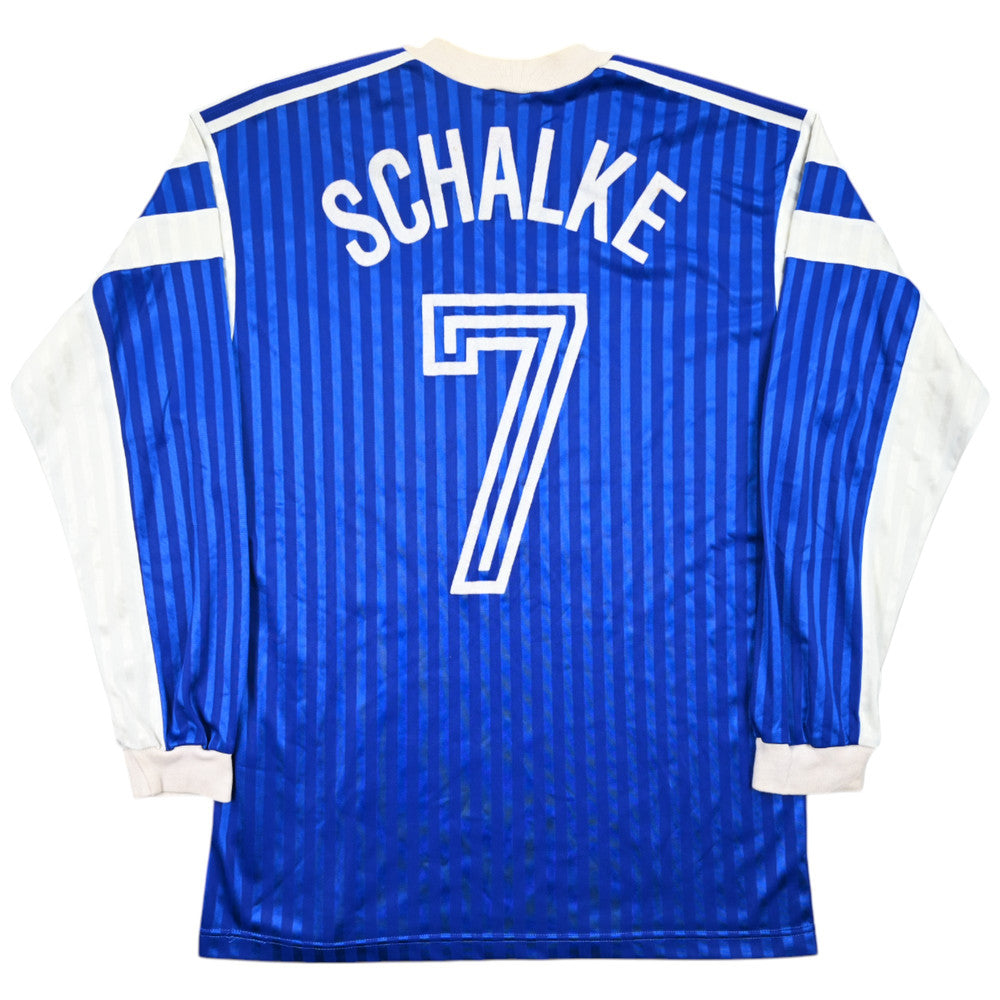 Maillot Schalke 04 1988-89 Domicile Adidas Match Issue Vintage
