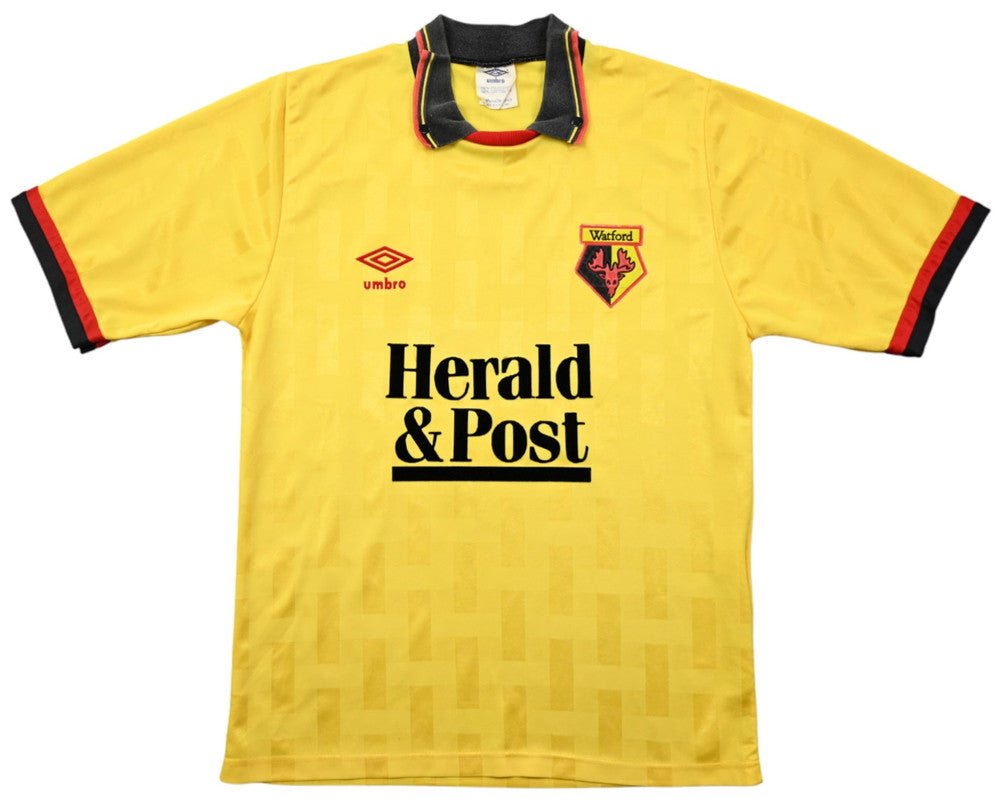 Maillot Extérieur Watford 1989-91 Umbro Vintage Herald & Post