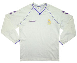 Maillot Real Madrid Domicile Hummel 1990-91 Manches Longues Vintage