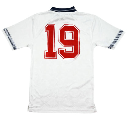 Maillot Angleterre 1990-92 Umbro #19 Gascoigne vintage S