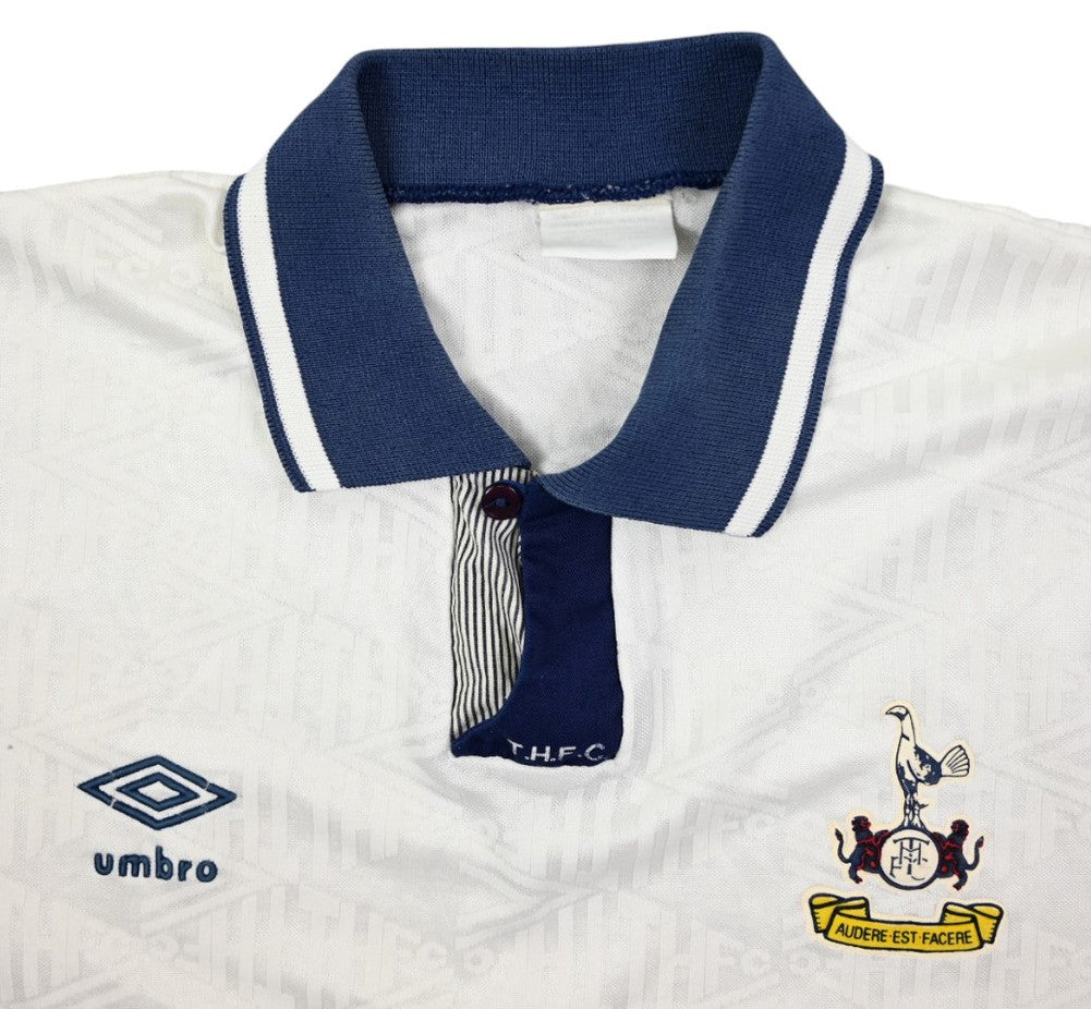 Maillot Tottenham Domicile Umbro 1991-93 Holsten vintage L