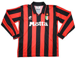 Maillot AC Milan 1992-93 Domicile Lotto Manches Longues Vintage