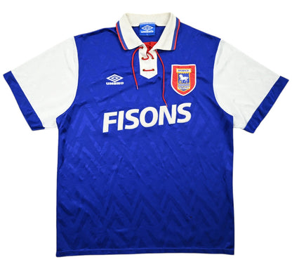 Maillot Ipswich Town 1992-94 Umbro Domicile FISONS vintage