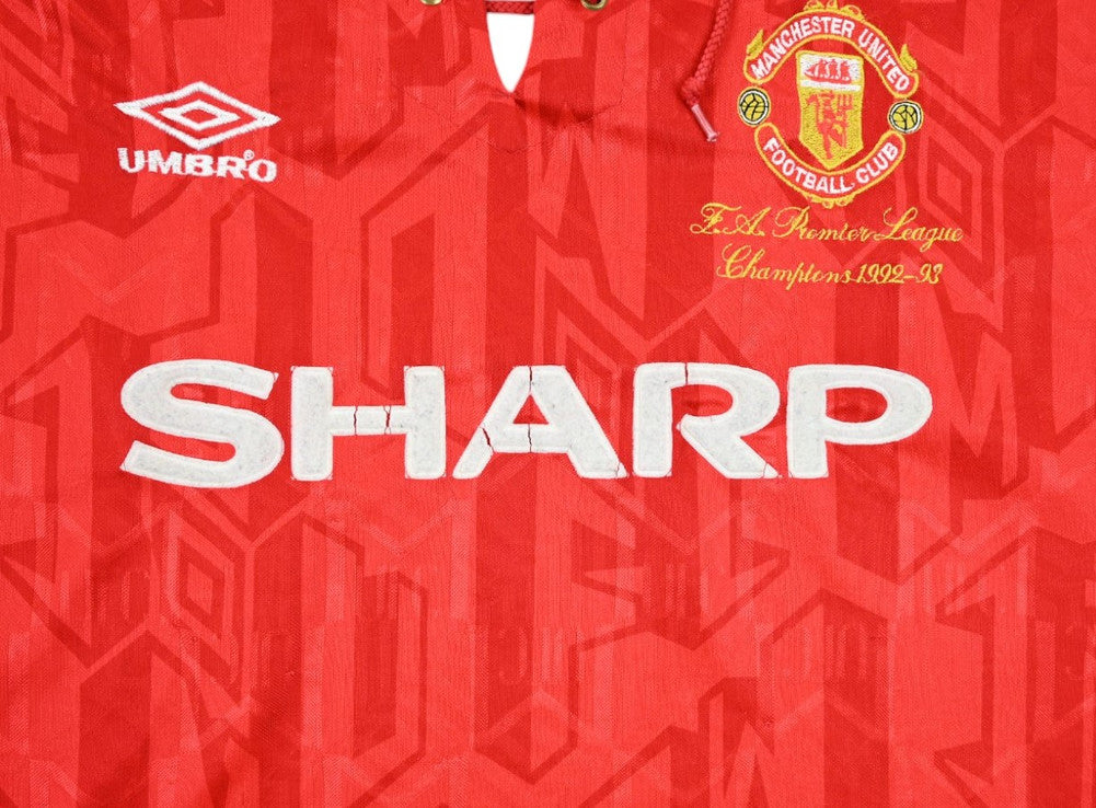 Maillot Manchester United 1992-94 Player Issue Umbro SHARP vintage