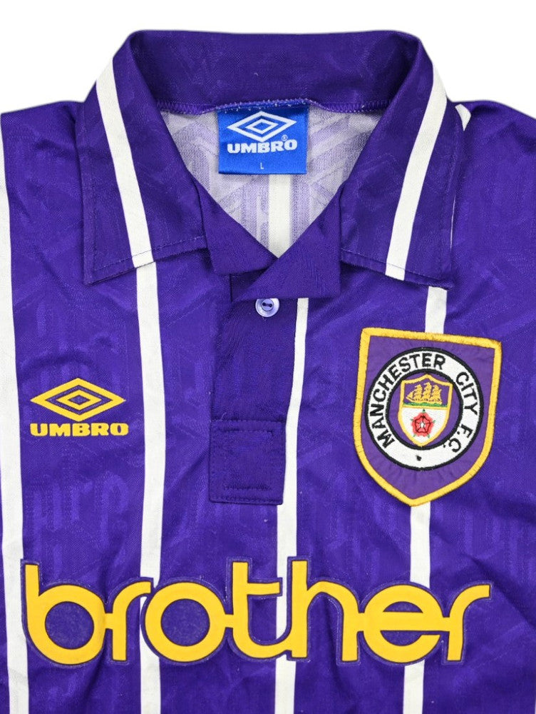 Maillot Extérieur Manchester City 1993-94 Umbro Vintage L