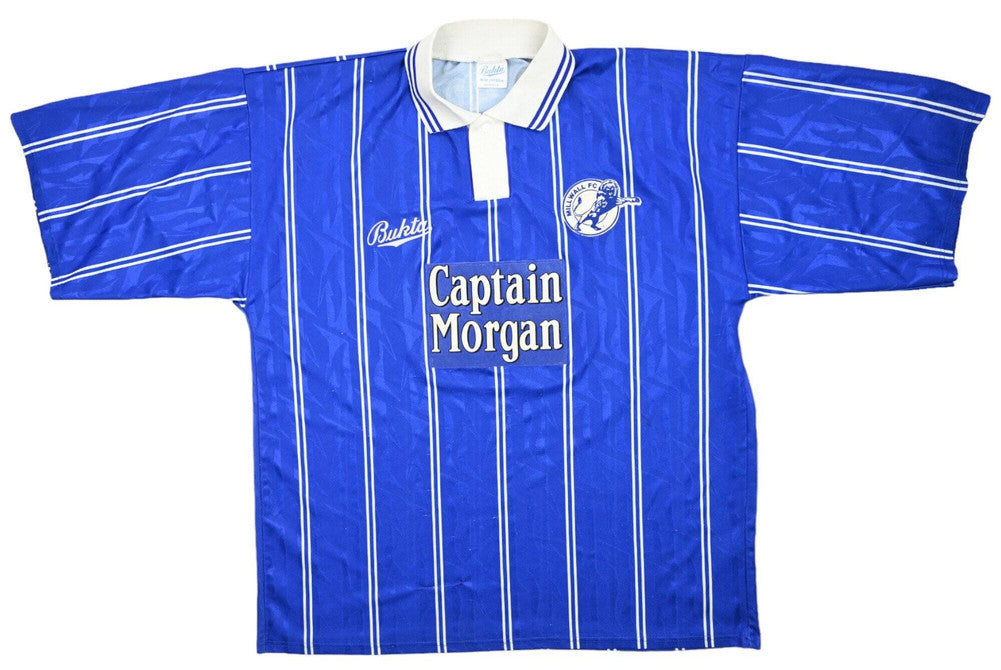 Maillot Millwall 1993-94 Domicile Bukta Captain Morgan vintage