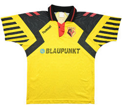 Maillot Watford 1993-94 Domicile Hummel Blaupunkt vintage