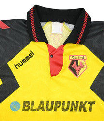 Maillot Watford 1993-94 Domicile Hummel Blaupunkt vintage
