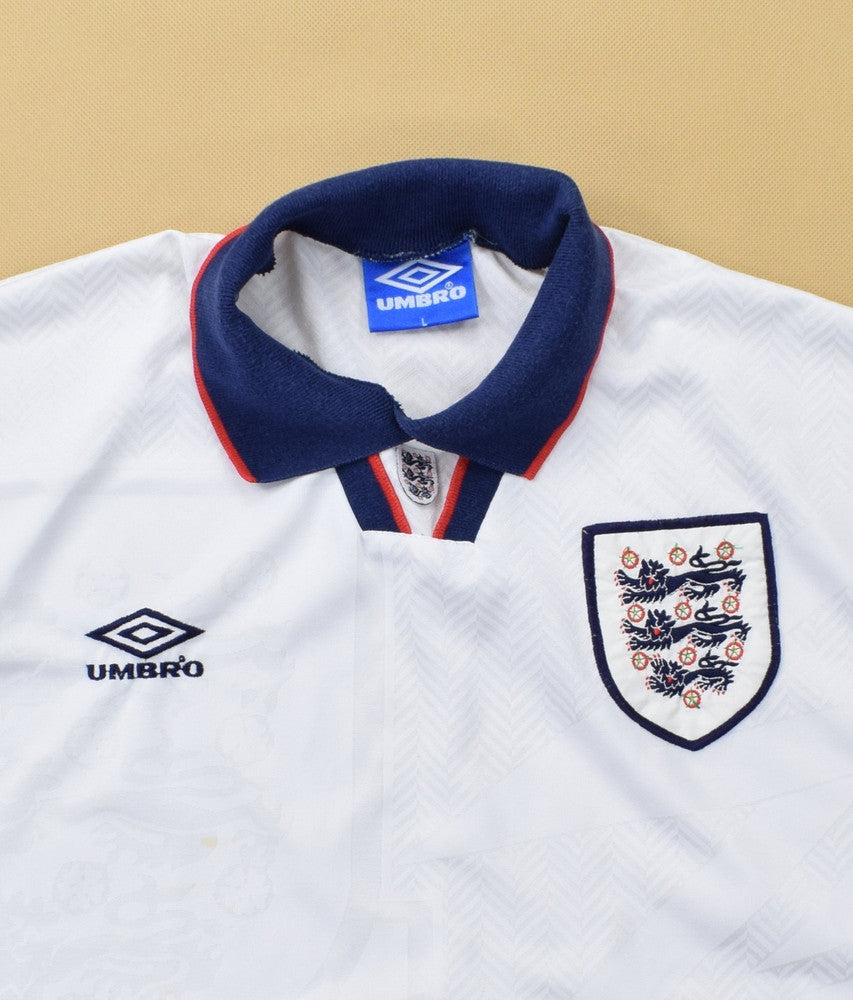 Maillot Angleterre Domicile Umbro 1993-95 Vintage Taille L