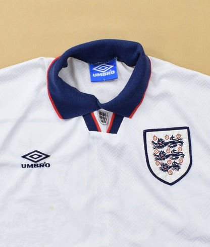 Maillot Angleterre Domicile Umbro 1993-95 Vintage Taille L