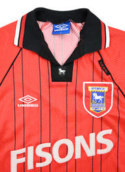 Maillot Ipswich Town Extérieur Umbro 1993-95 Vintage FISONS