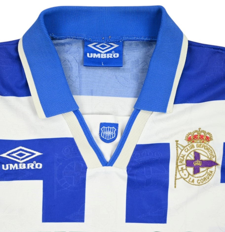 Maillot Deportivo La Coruña 1994-95 Umbro Domicile Vintage L