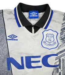 Maillot Everton Extérieur 1994-95 Umbro NEC vintage taille L
