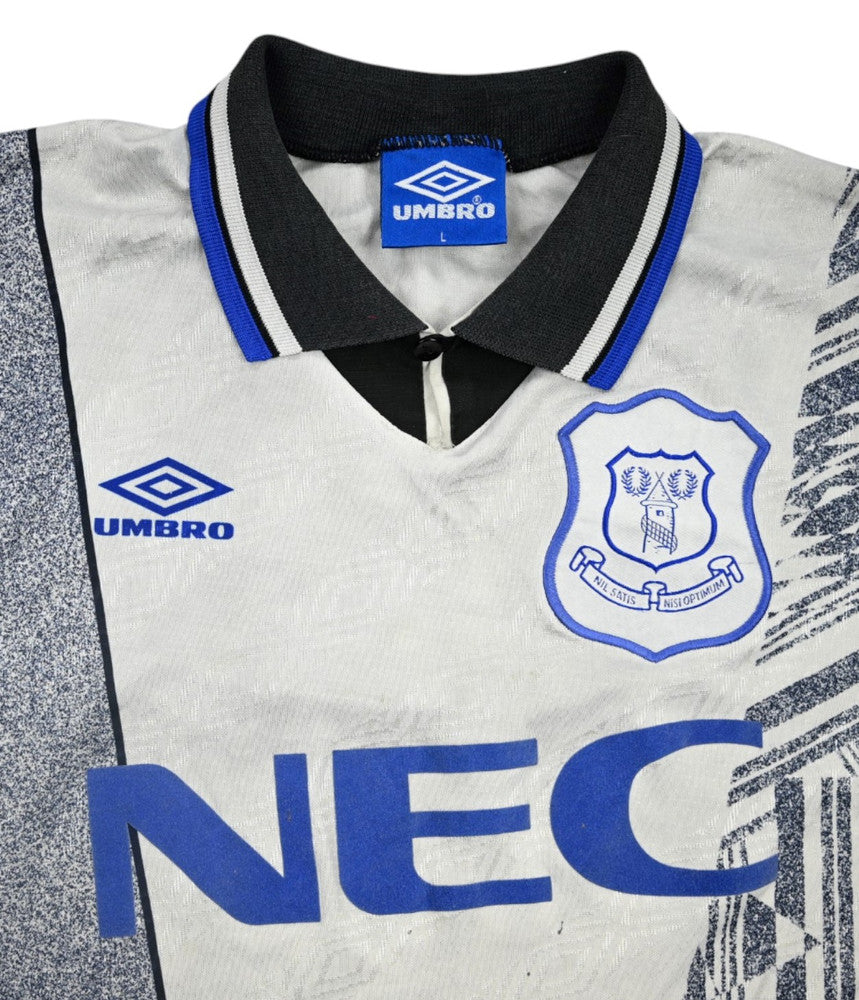 Maillot Everton Extérieur 1994-95 Umbro NEC vintage taille L
