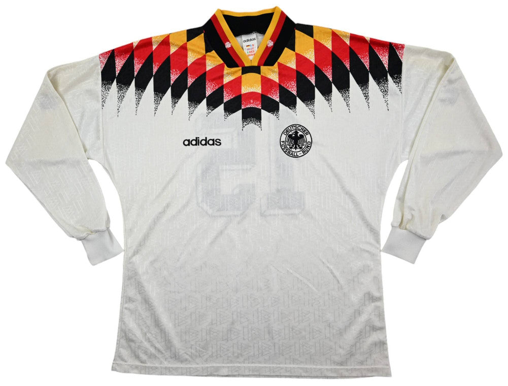 Maillot Allemagne Extérieur Adidas 1994-96 #15 Manches Longues