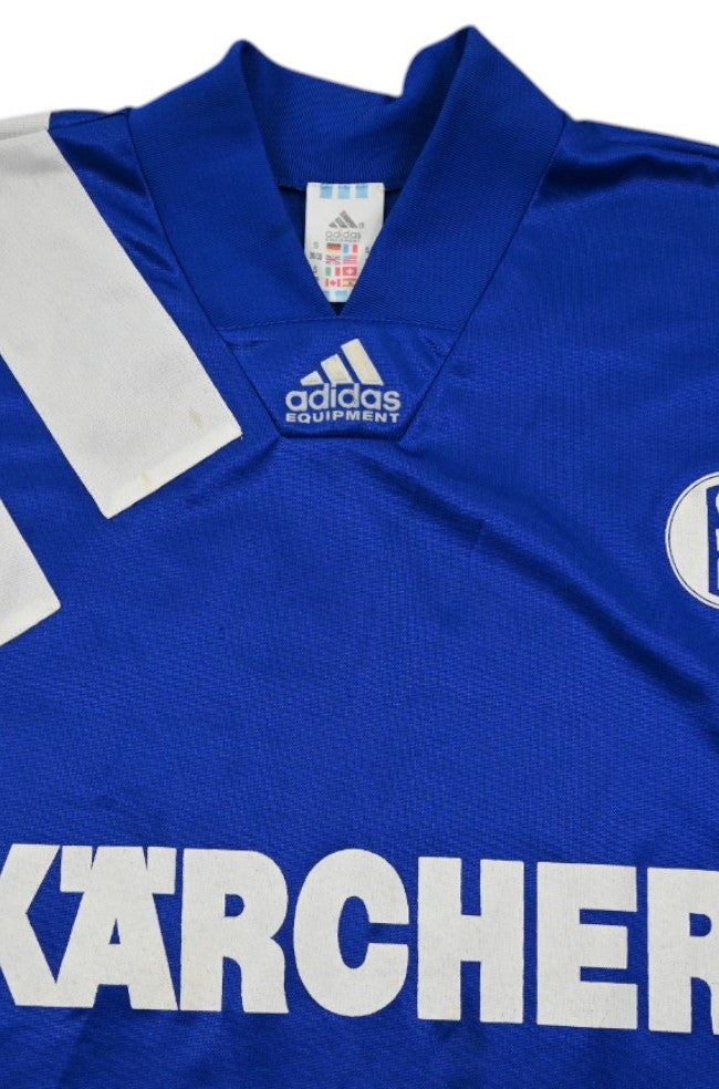 Maillot Schalke 04 1994-96 Adidas Domicile KUHN vintage