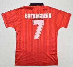 Maillot Espagne Domicile Adidas 1994-1996 Butragueño vintage