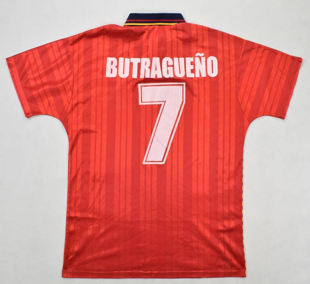 Maillot Espagne Domicile Adidas 1994-1996 Butragueño vintage