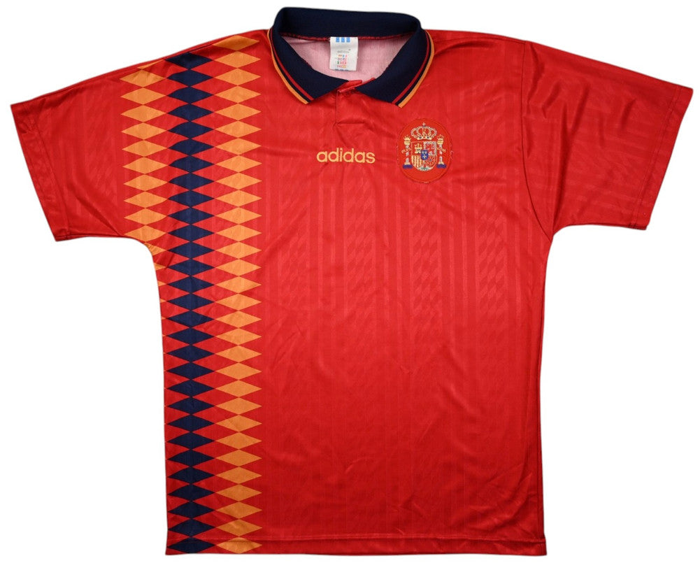 Maillot Espagne Domicile 1994-96 Adidas Vintage — Taille L