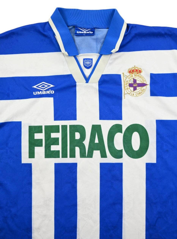 Maillot Deportivo La Coruña 1994-97 Domicile Umbro Vintage