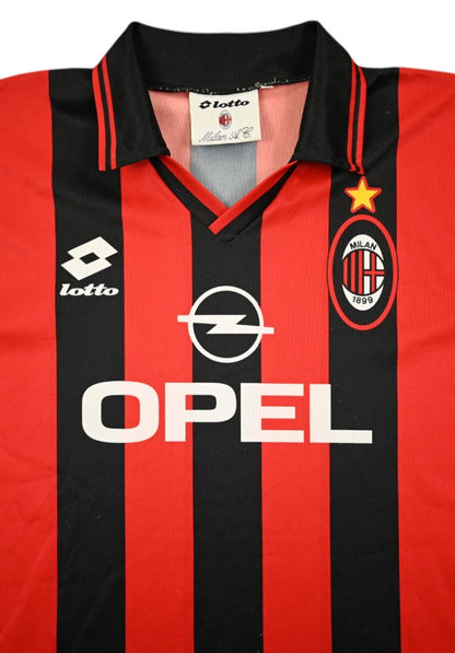Maillot AC Milan Domicile 1995-96 Lotto Manches Longues Vintage