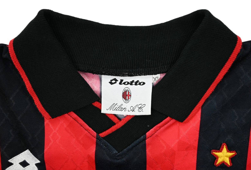Maillot AC Milan Domicile 1995-96 Lotto Manches Longues