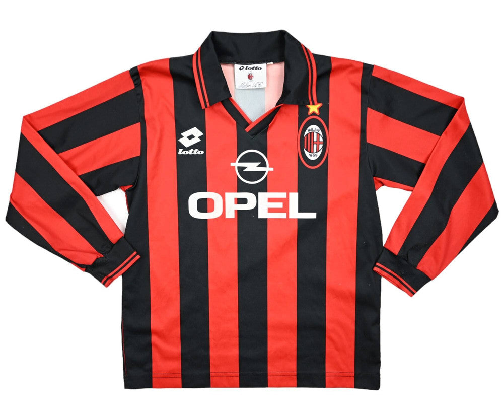 Maillot AC Milan 1995-96 Lotto Maldini Manches Longues Vintage