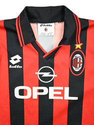 Maillot AC Milan 1995-96 Lotto Maldini Manches Longues Vintage