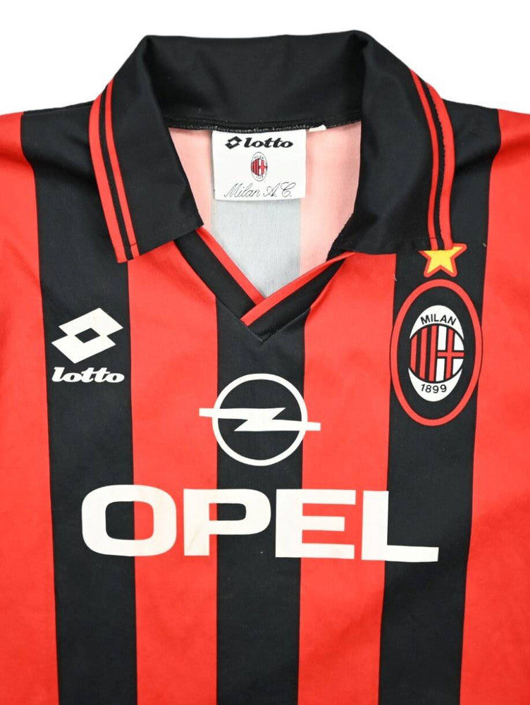 Maillot AC Milan 1995-96 Lotto Maldini Manches Longues Vintage