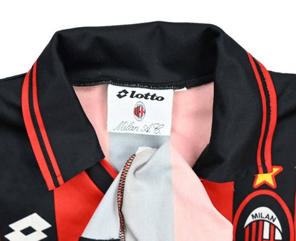 Maillot AC Milan 1995-96 Lotto Maldini Manches Longues Vintage