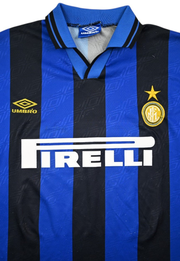 Maillot Inter Milan Domicile 1995-96 Umbro Pirelli vintage